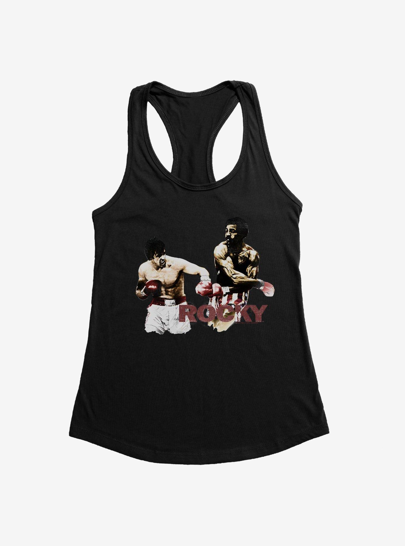 Rocky Vs. Apollo Creed Fight Scene Girls Tank, BLACK, hi-res