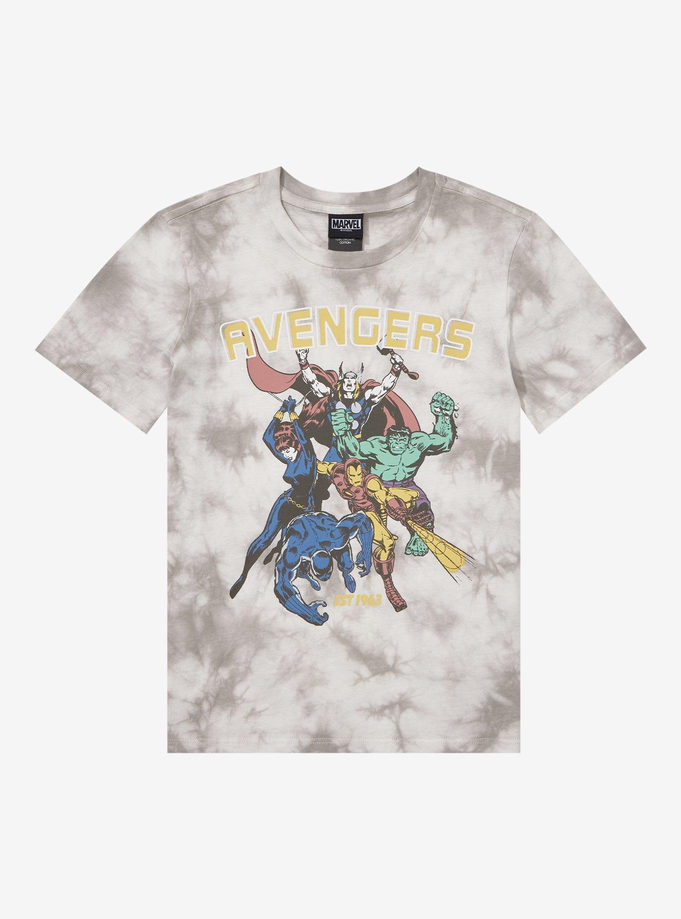 Marvel Avengers Group Portrait Tie Dye Youth T Shirt BoxLunch Exclusive