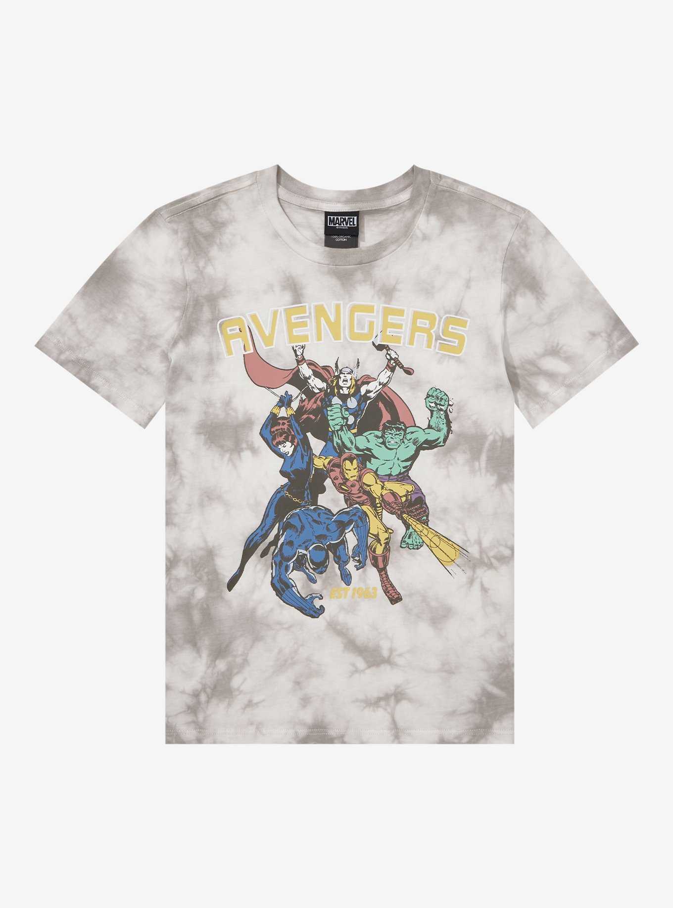 Marvel Avengers Group Portrait Tie-Dye Youth T-Shirt - BoxLunch Exclusive, , hi-res