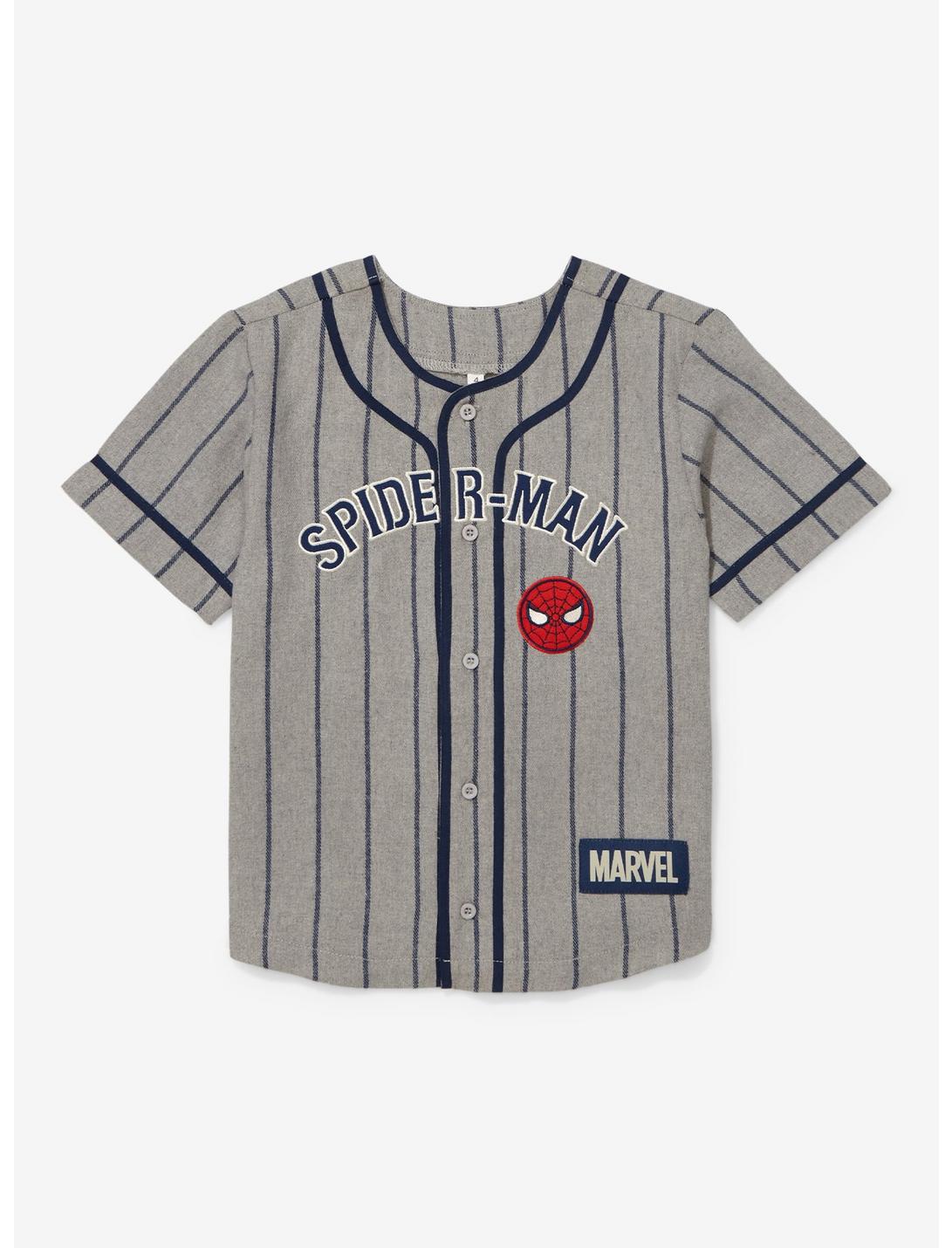 Marvel Spider-Man Striped Toddler Baseball Jersey - BoxLunch Exclusive, PINSTRIPE, hi-res