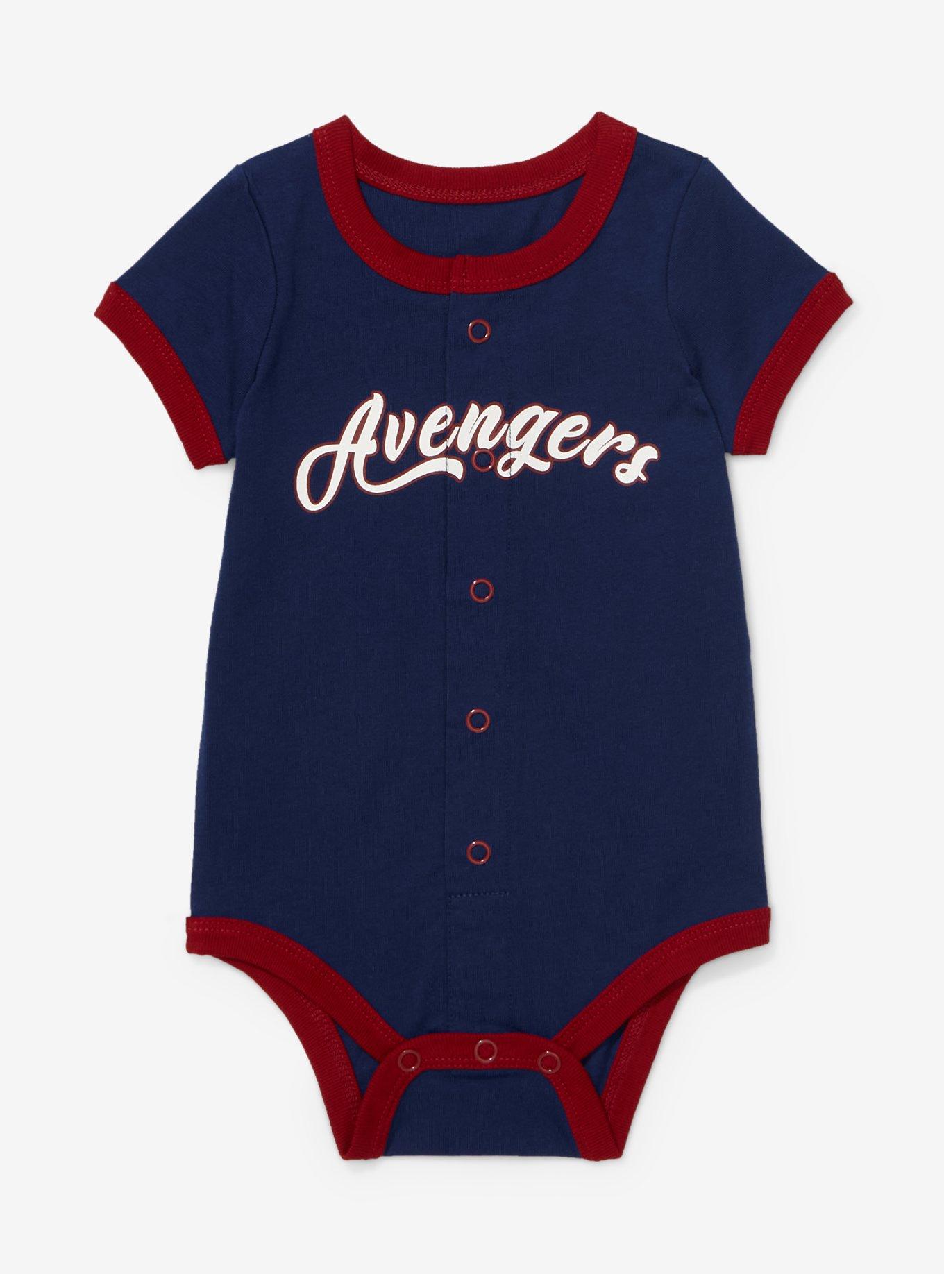 Marvel Avengers Portrait Infant One Piece - BoxLunch Exclusive, NAVY, hi-res