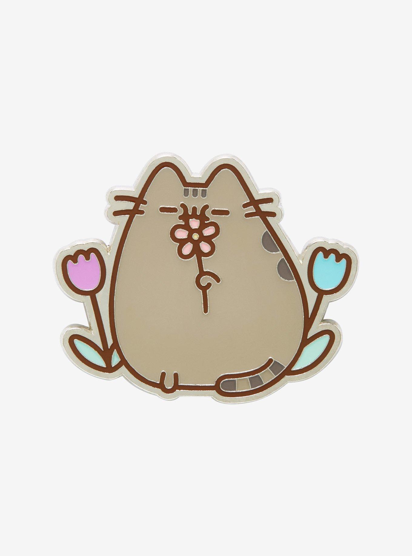 Pusheen Flower Portrait Enamel Pin - BoxLunch Exclusive, , hi-res