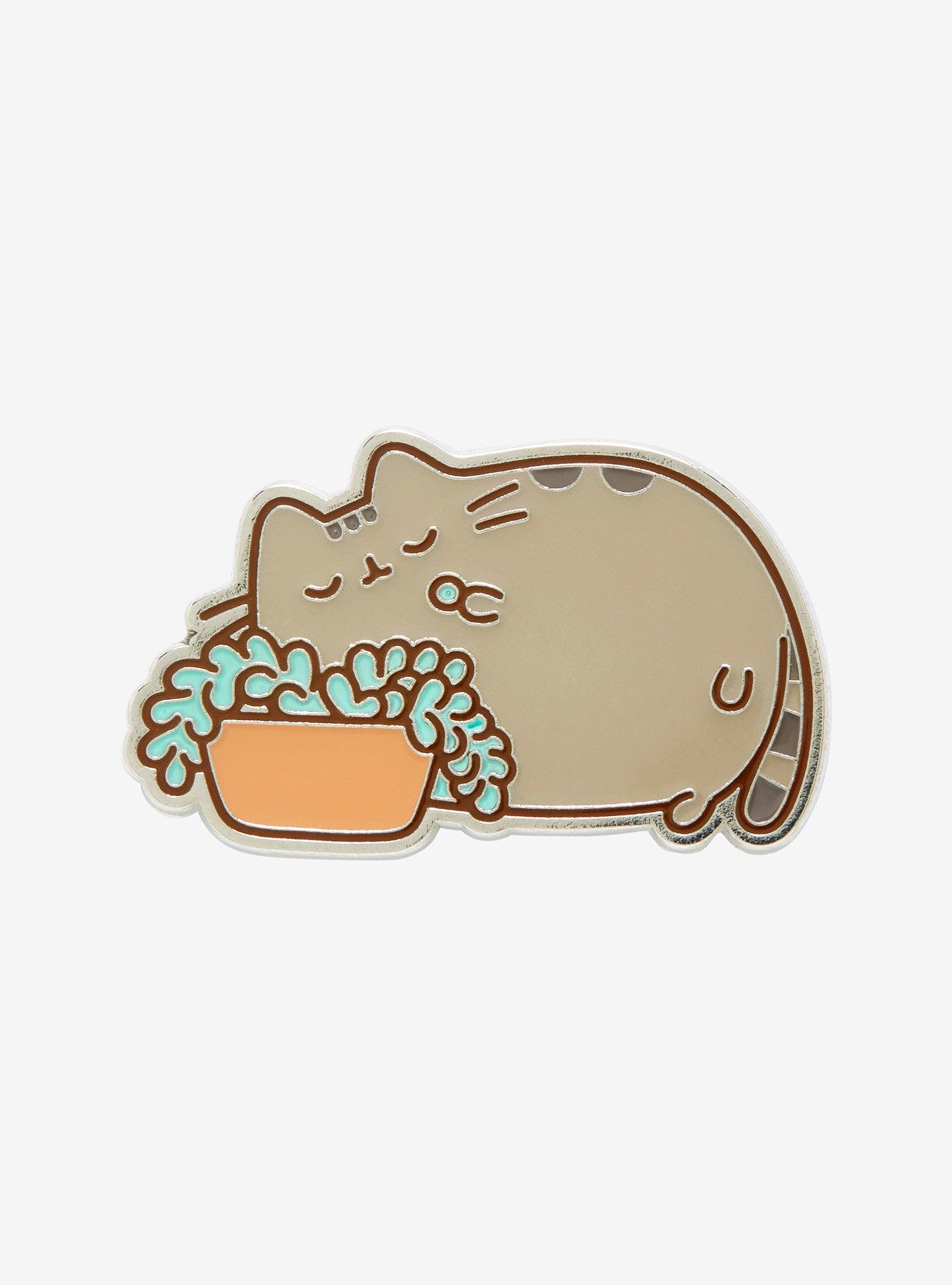 Pusheen Plant Nap Enamel Pin - BoxLunch Exclusive, , hi-res