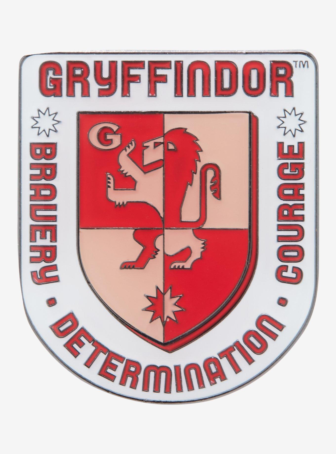 Loungefly Harry Potter Gryffindor Geometric Crest Enamel Pin - BoxLunch Exclusive, , hi-res