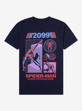 Marvel Spider-Man: Across the Spider-Verse Spider-Man 2099 Grid Portraits T-Shirt - BoxLunch Exclusive