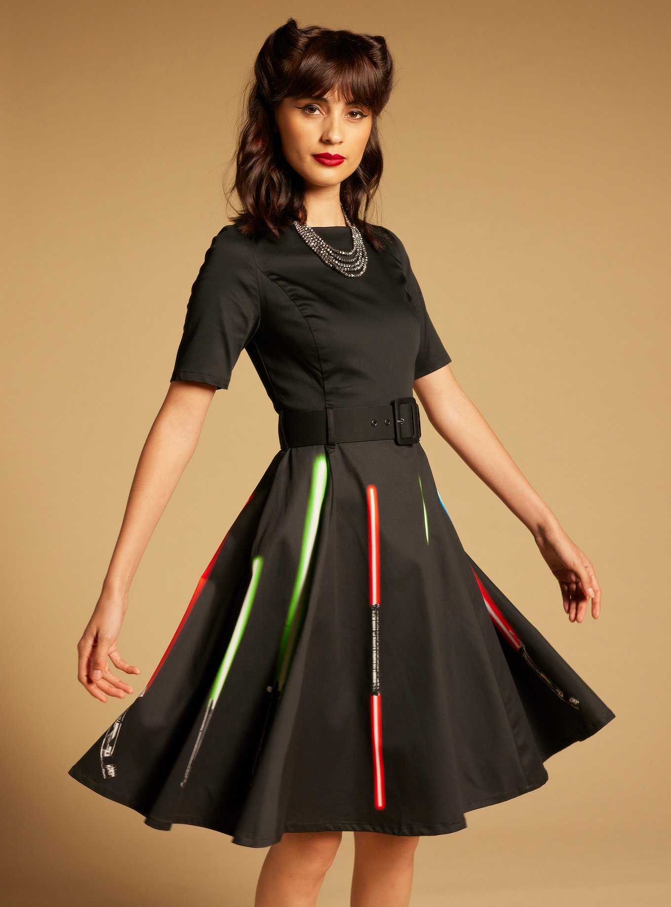 Her Universe Star Wars: The Clone Wars Lightsabers Retro Dress Her Universe Exclusive, , hi-res