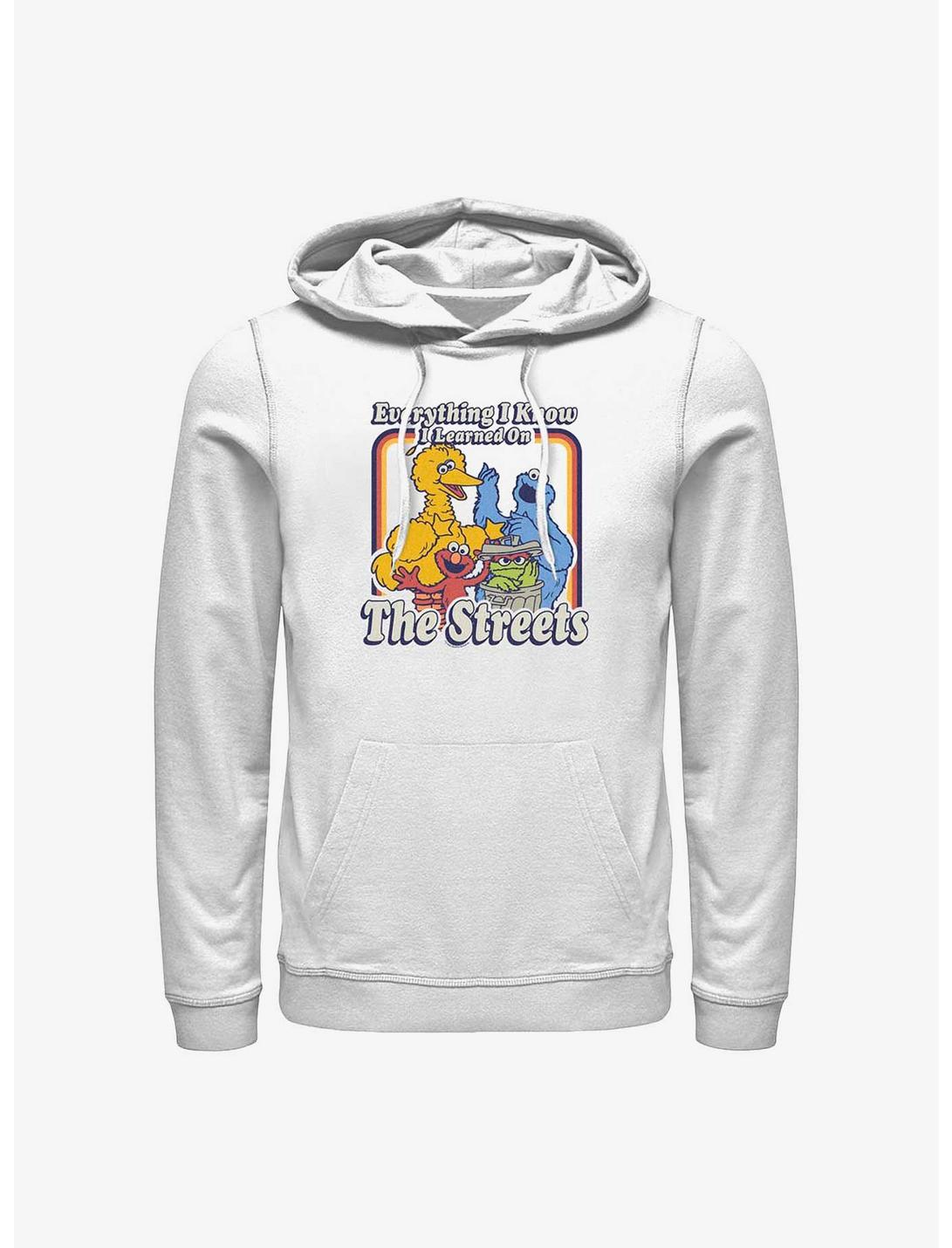 Sesame Street Everything I Know I Learned On The Streets Hoodie, WHITE, hi-res
