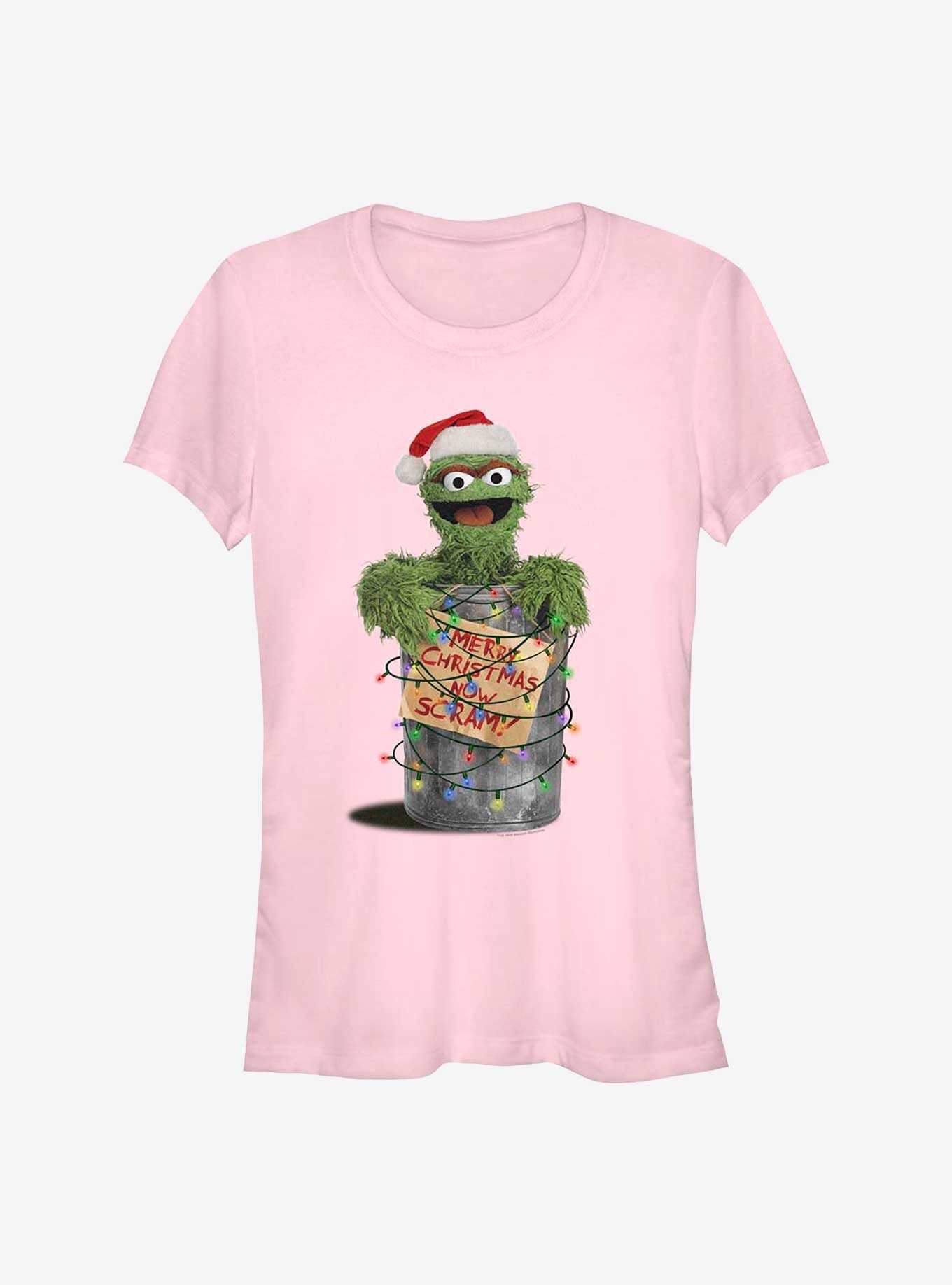 Sesame Street Oscar the Grouch Merry Christmas Now Scram Girls T-Shirt, , hi-res