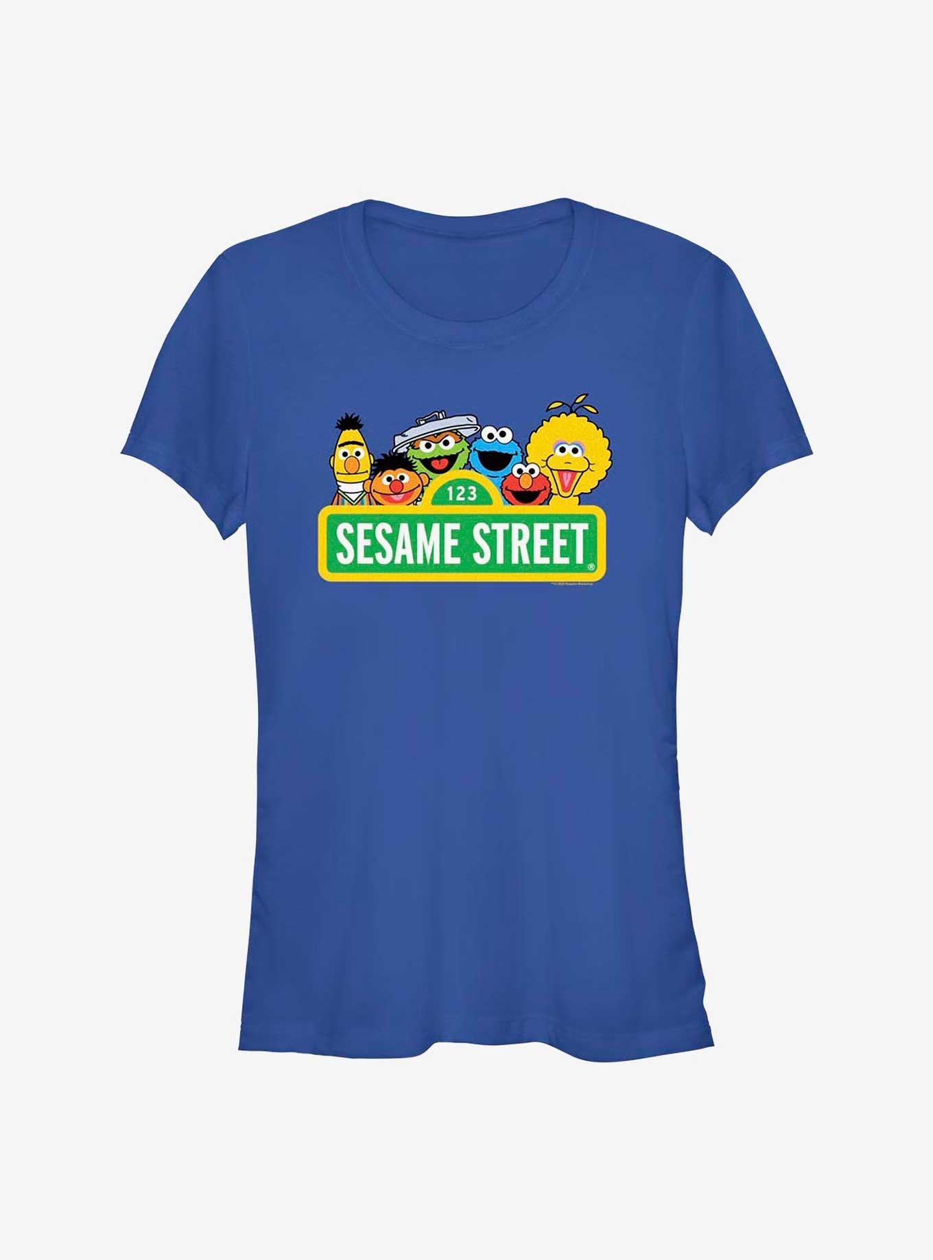 Sesame Street Logo Girls T-Shirt, ROYAL, hi-res