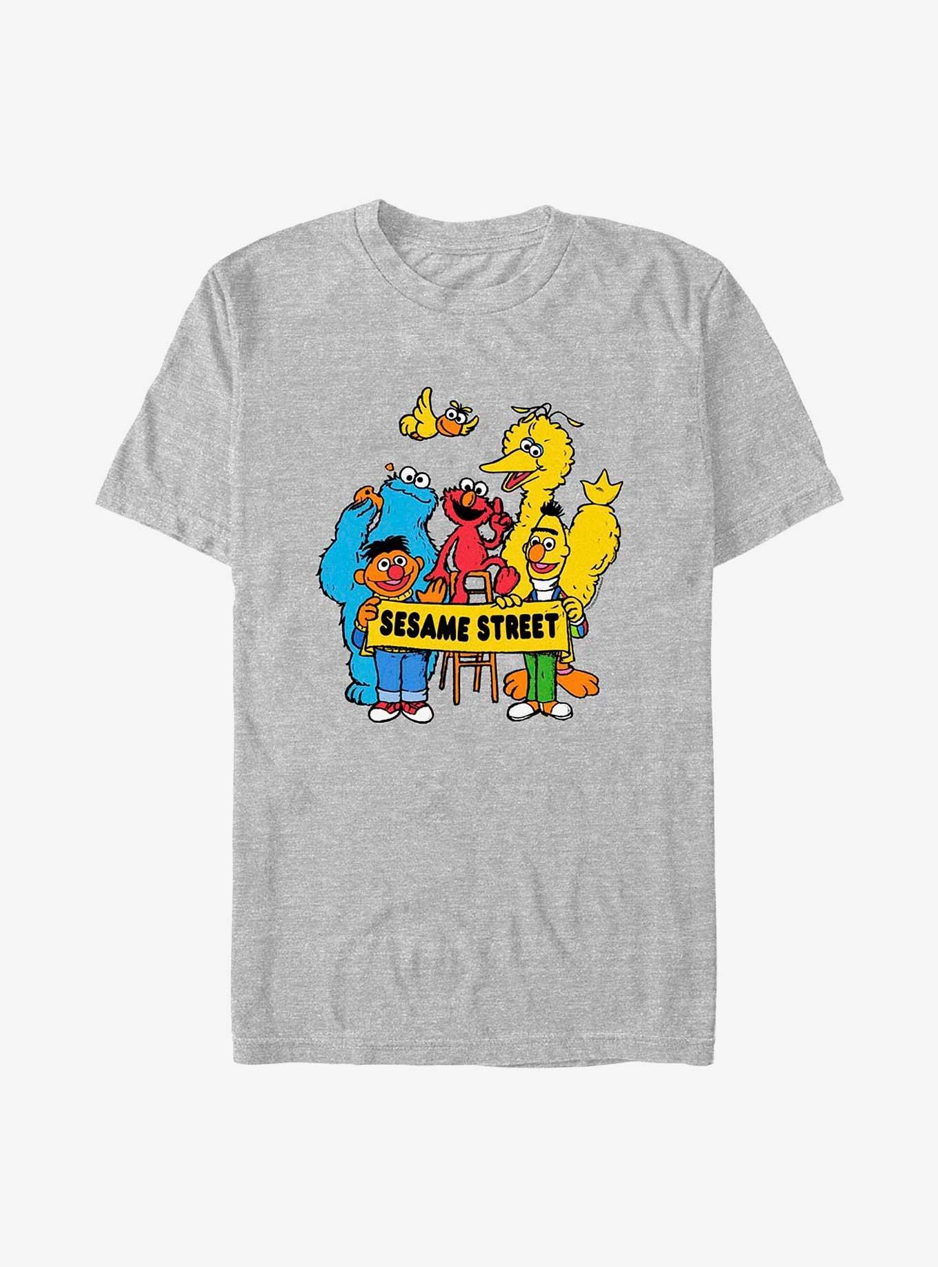 Sesame Street Banner Group T-Shirt, ATH HTR, hi-res