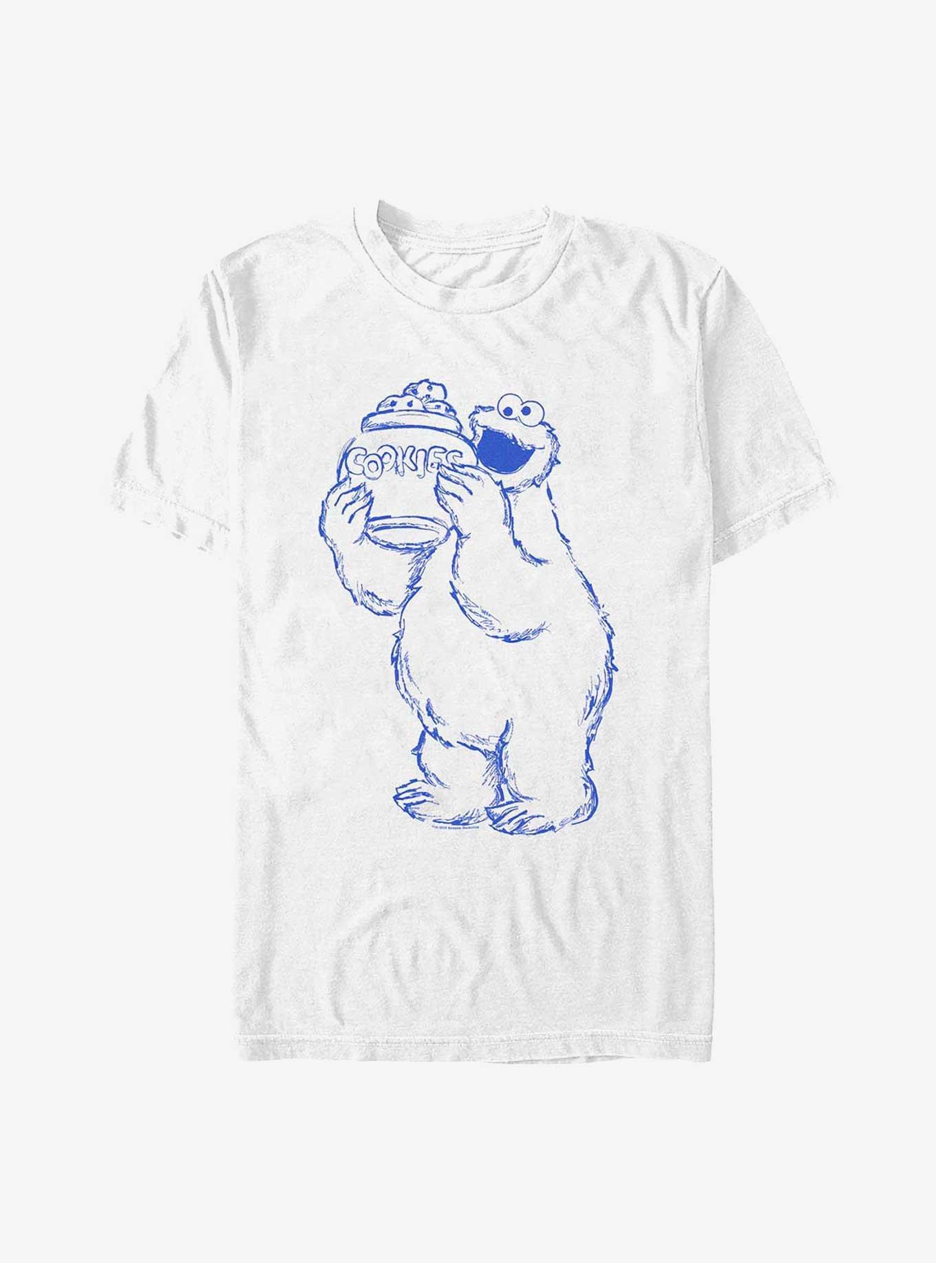 Sesame Street Cookie Monster Cookie Jar T-Shirt, WHITE, hi-res