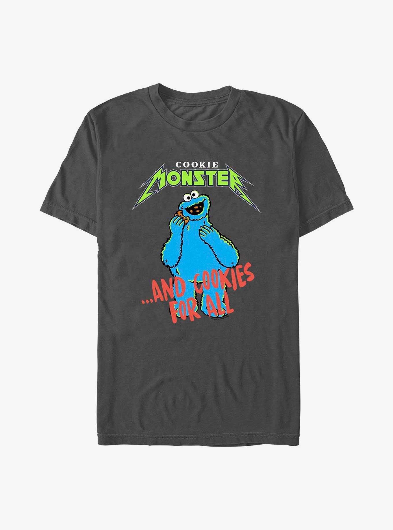 Hot Topic Sesame Street Cookie Monster and Cookies For All T-Shirt