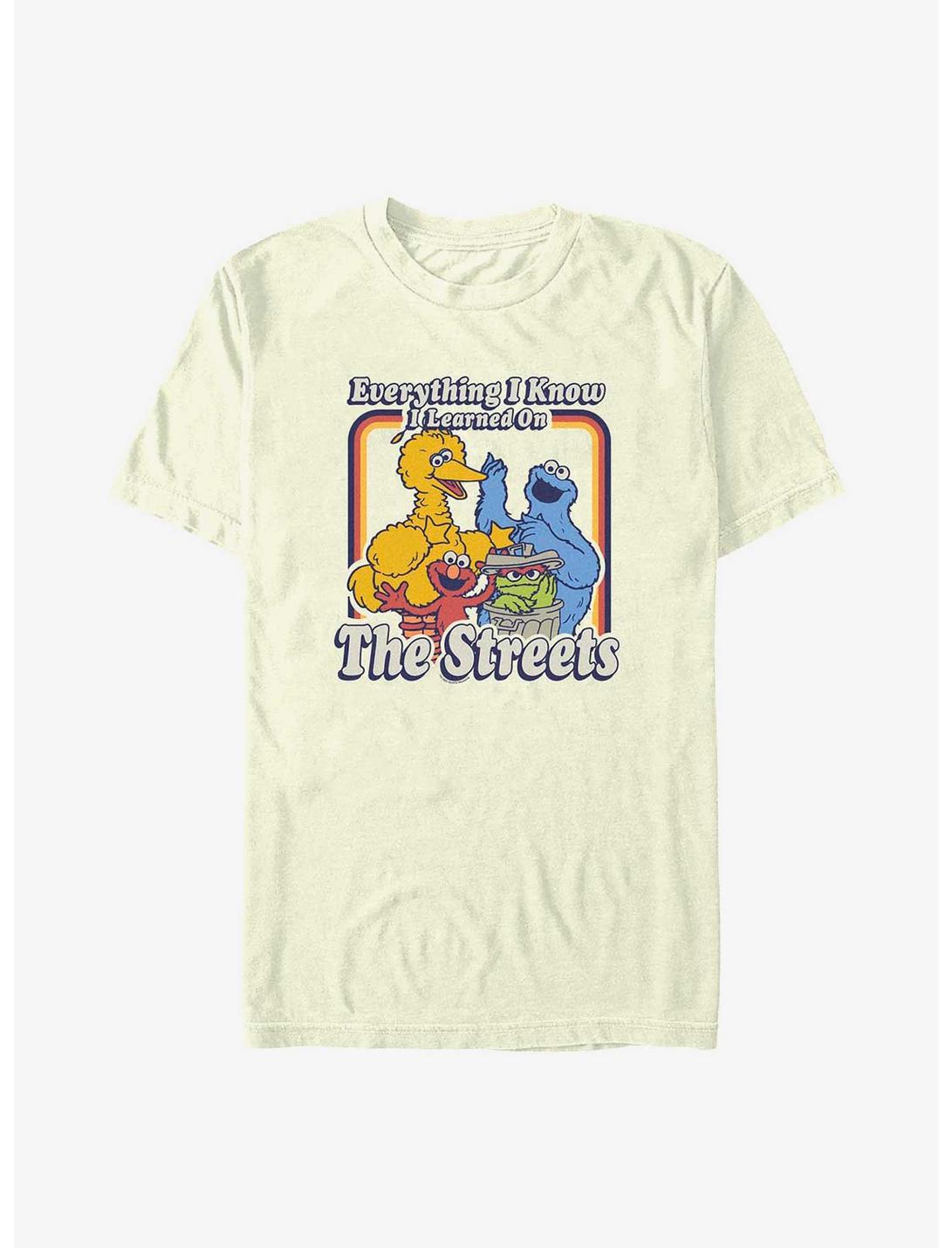 Sesame Street Everything I Know I Learned On The Streets T-Shirt, NATURAL, hi-res
