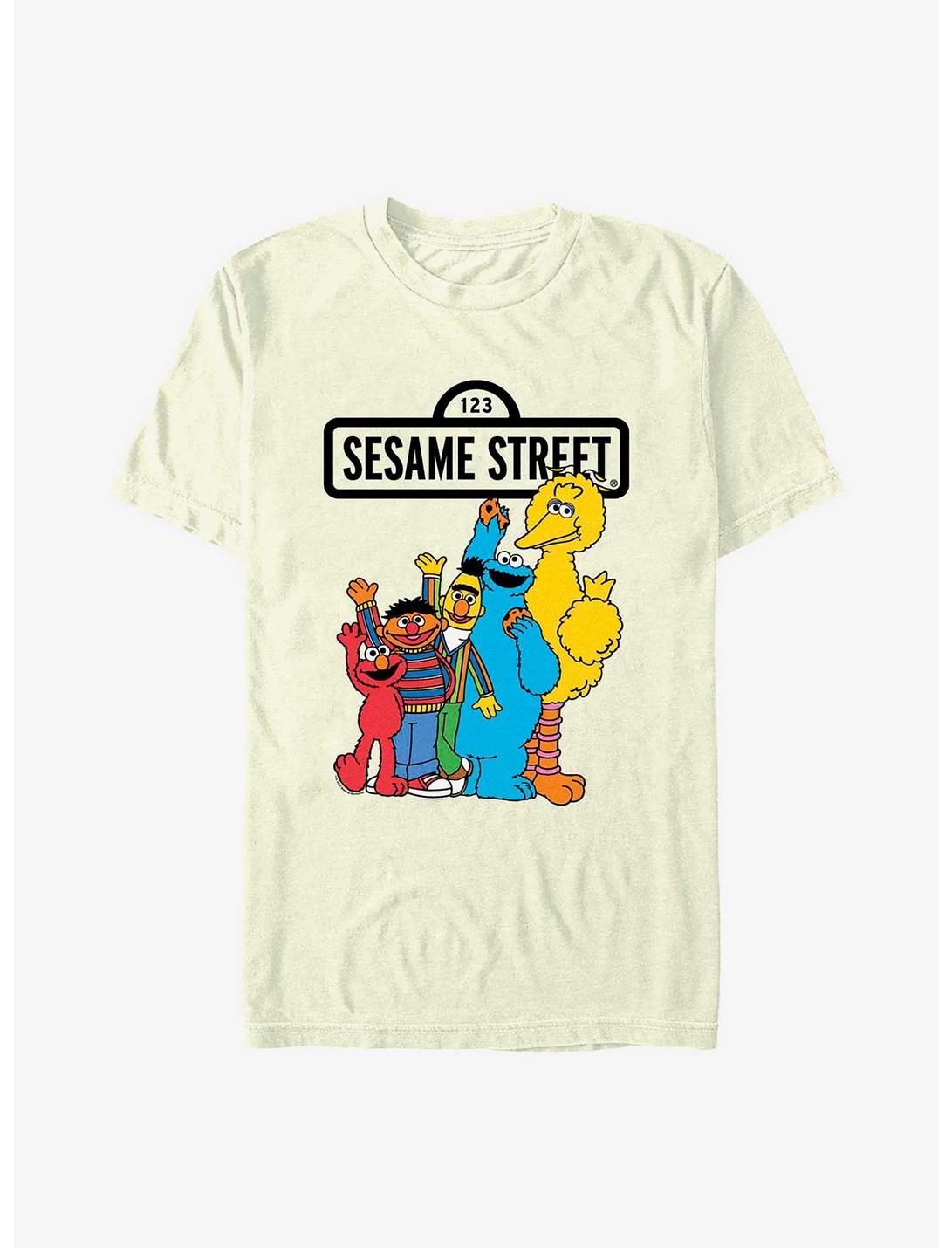 Sesame Street Friends Waving T-Shirt, NATURAL, hi-res