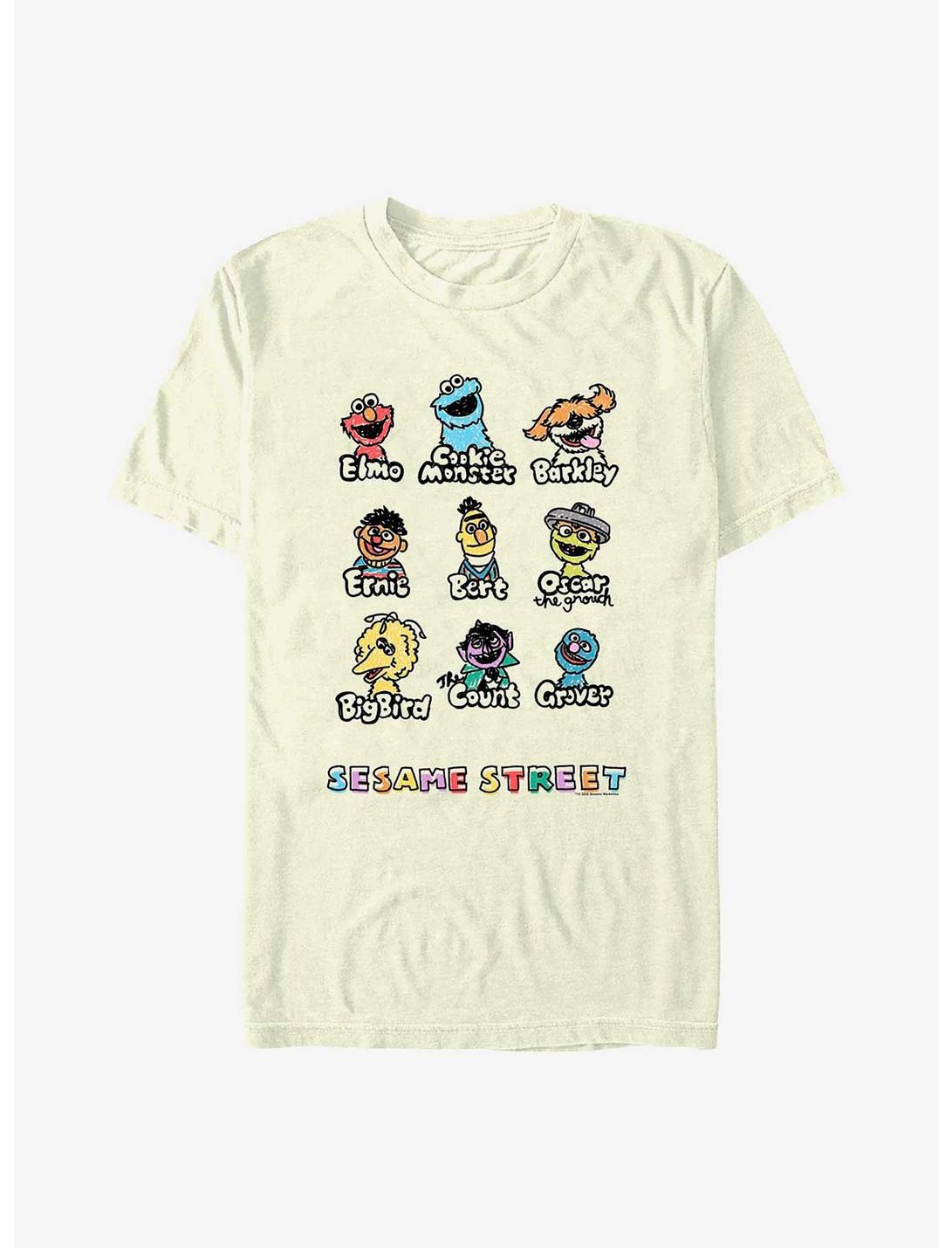 Sesame Street Puppet Line Up T-Shirt, NATURAL, hi-res