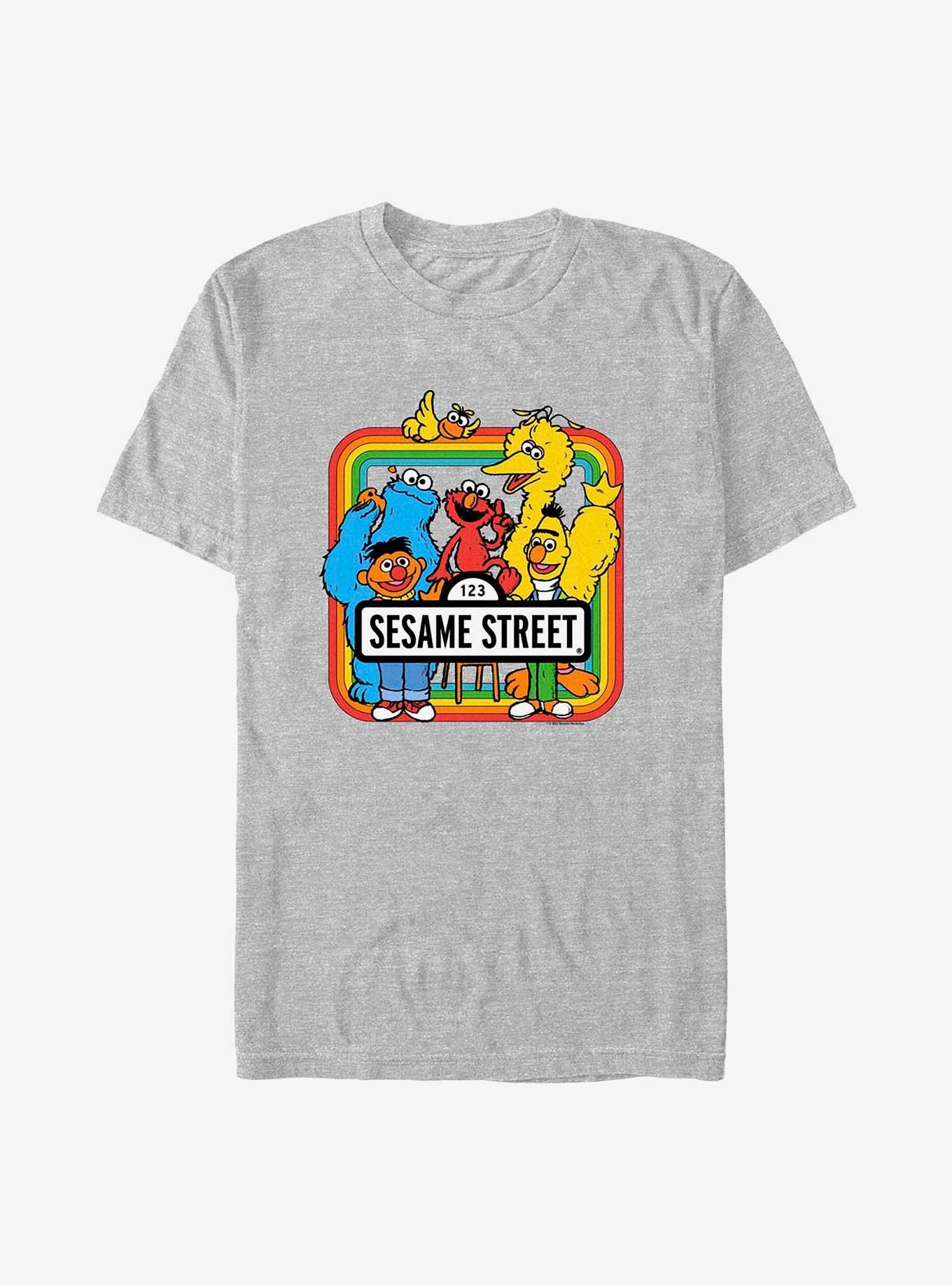 Sesame Street Rainbow Box T-Shirt, ATH HTR, hi-res