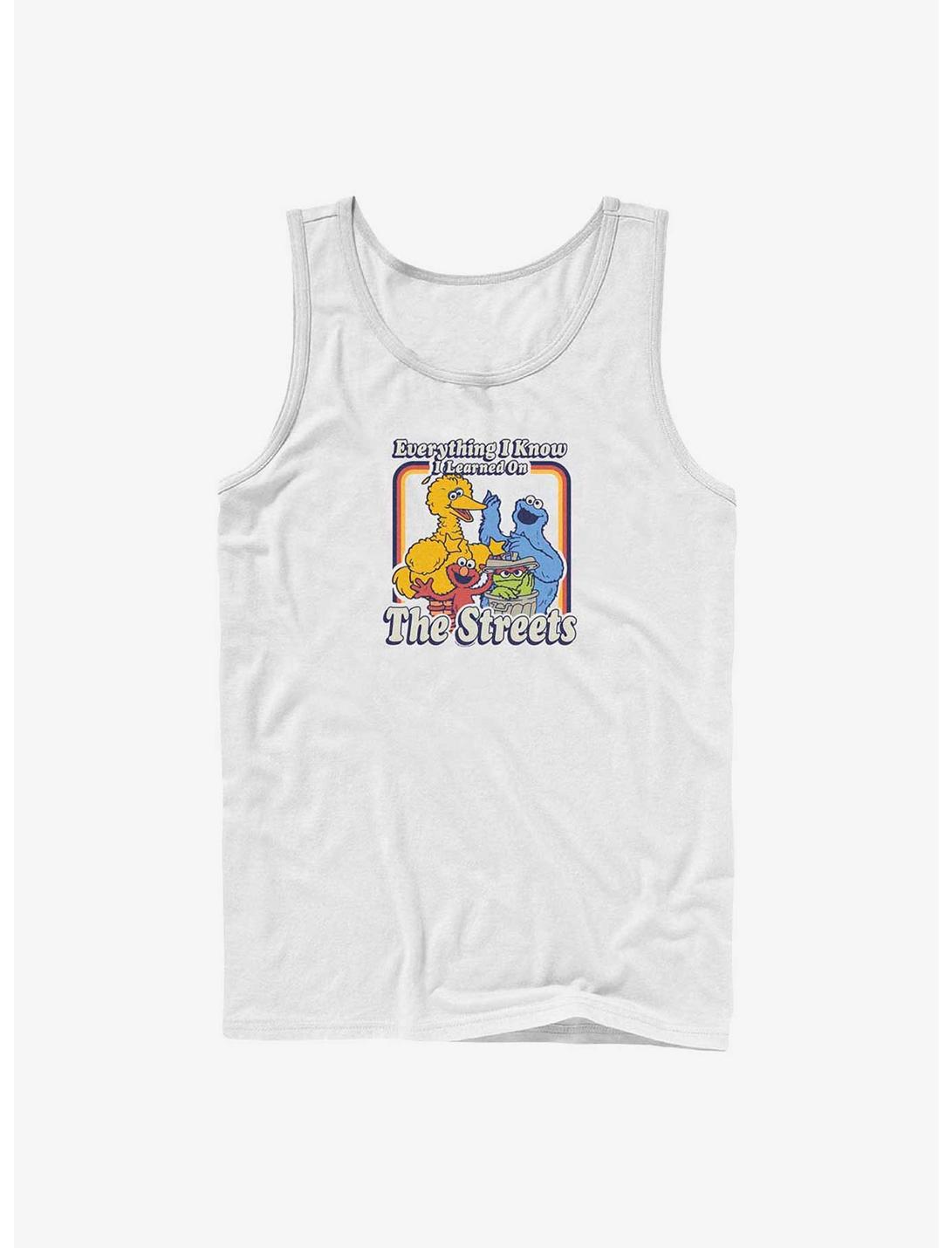 Sesame Street Everything I Know I Learned On The Streets Tank, WHITE, hi-res