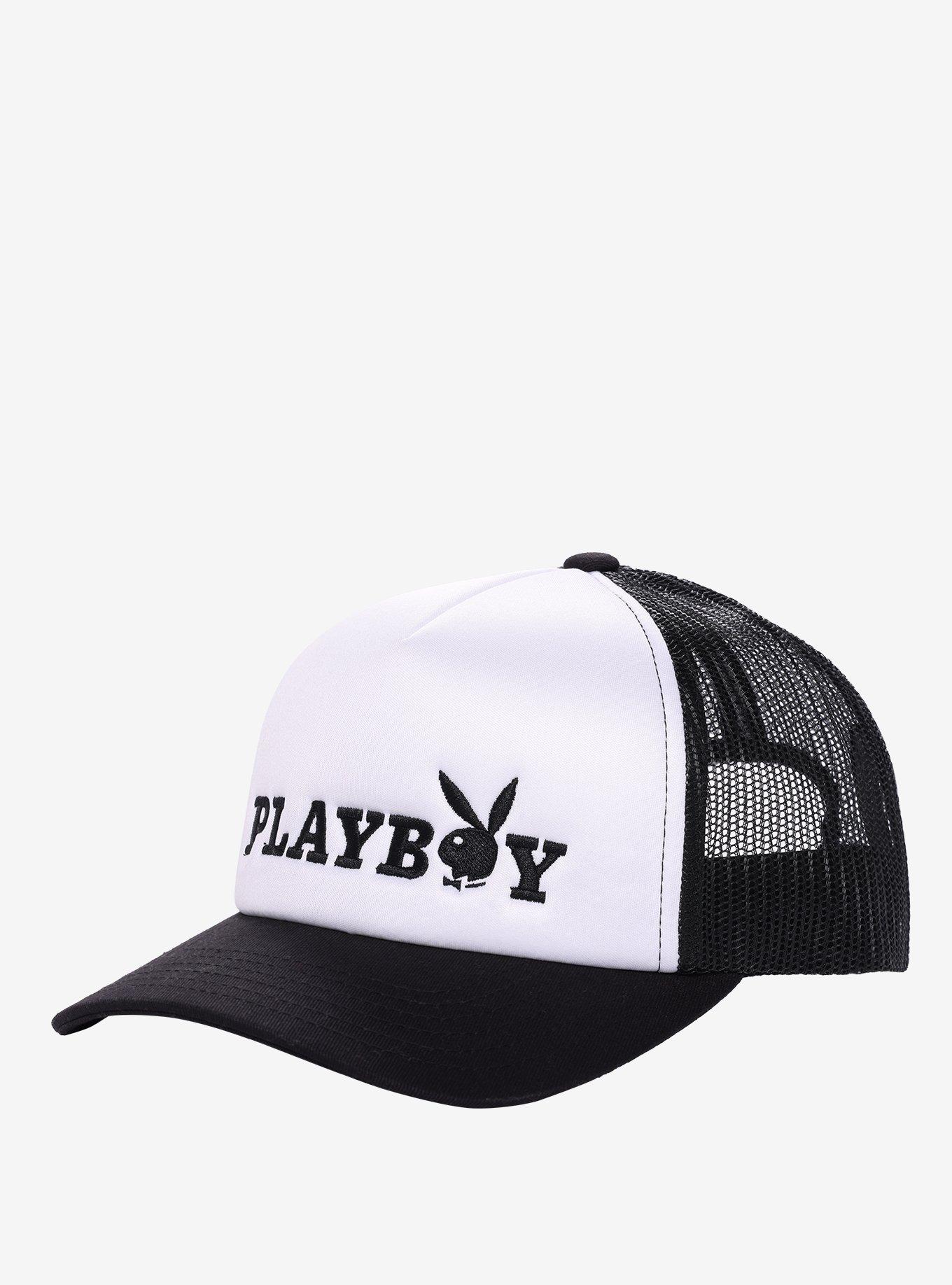 Playboy Text Logo Trucker Hat, , hi-res