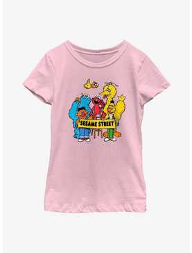 Sesame Street Banner Group Youth Girls T-Shirt, , hi-res