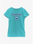 Sesame Street Cookie Monster Cookie Badge Youth Girls T-Shirt, TAHI BLUE, hi-res