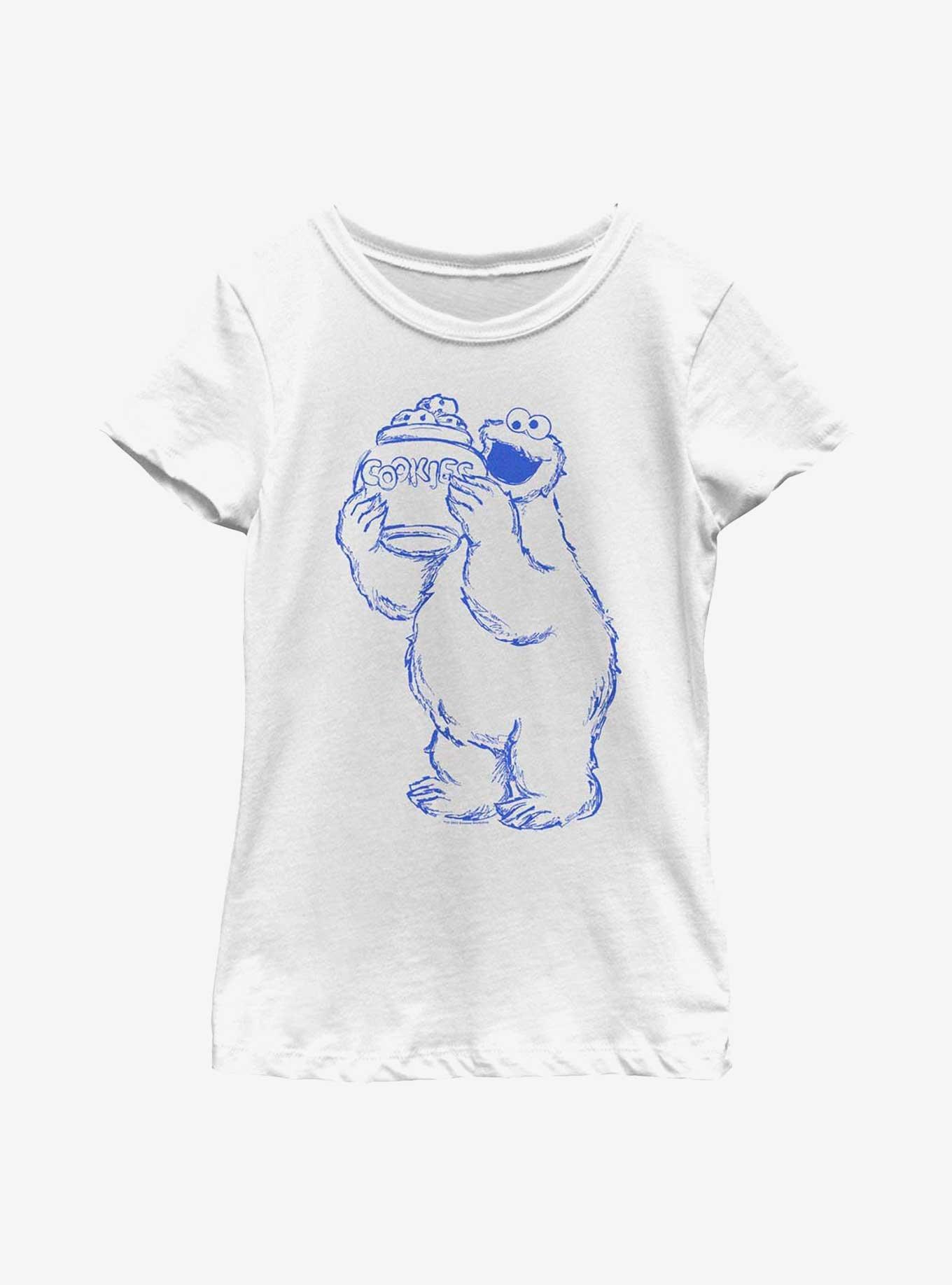 Sesame Street Cookie Monster Cookie Jar Youth Girls T-Shirt, , hi-res
