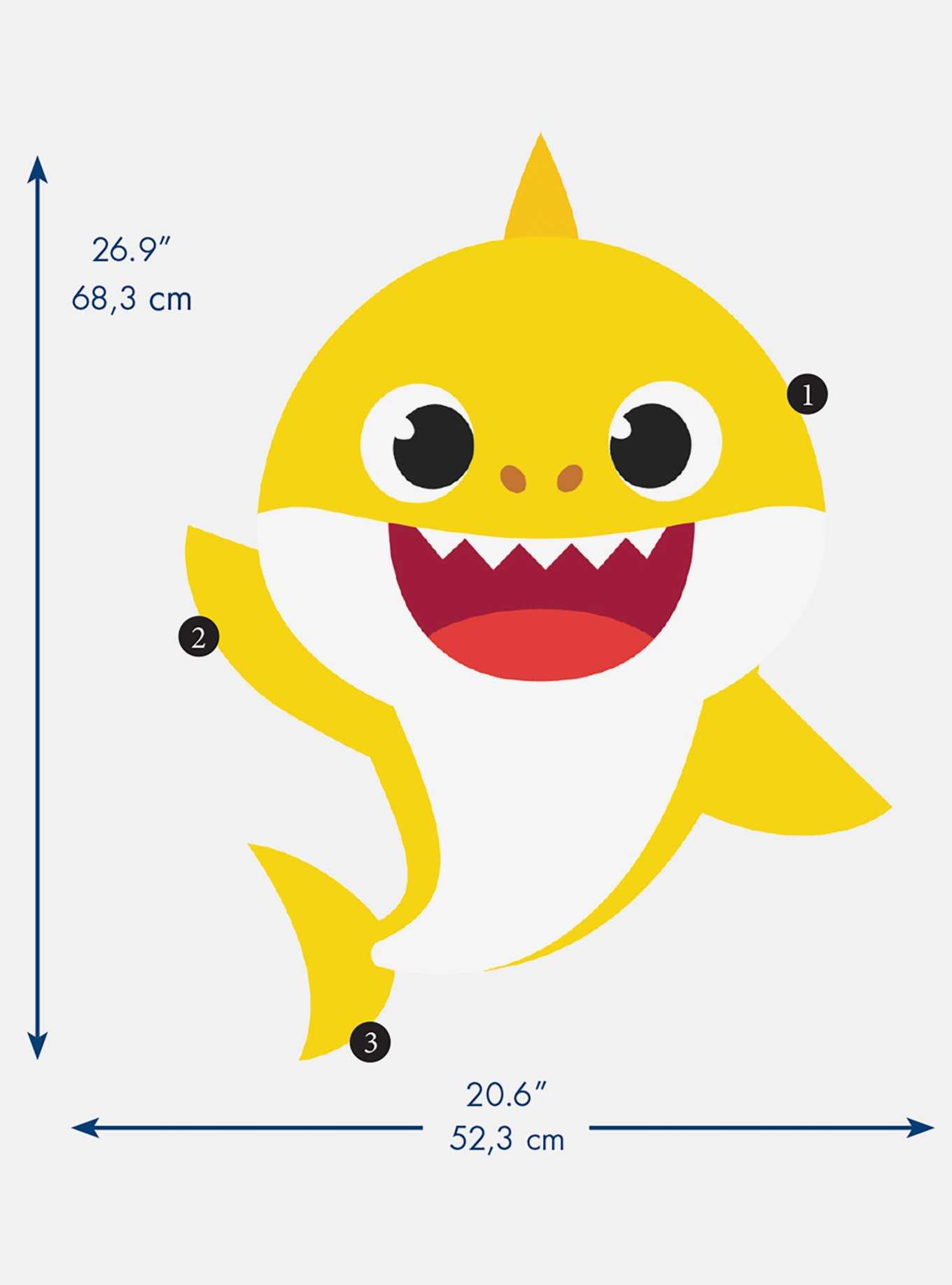Baby Shark Peel And Stick Giant Wall Decals, , hi-res