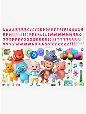 Cocomelon Peel And Stick Giant Wall Decals With Alphabet, , hi-res