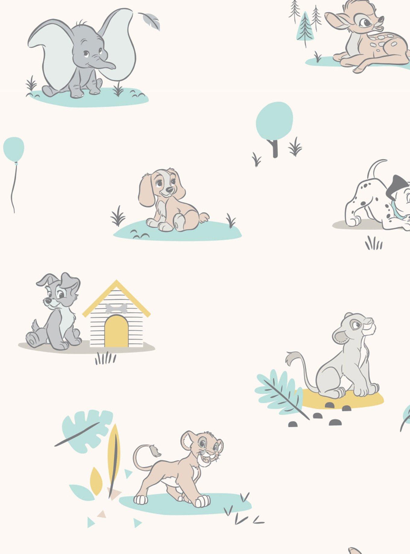Disney Baby Animals Peel And Stick Wallpaper, , hi-res
