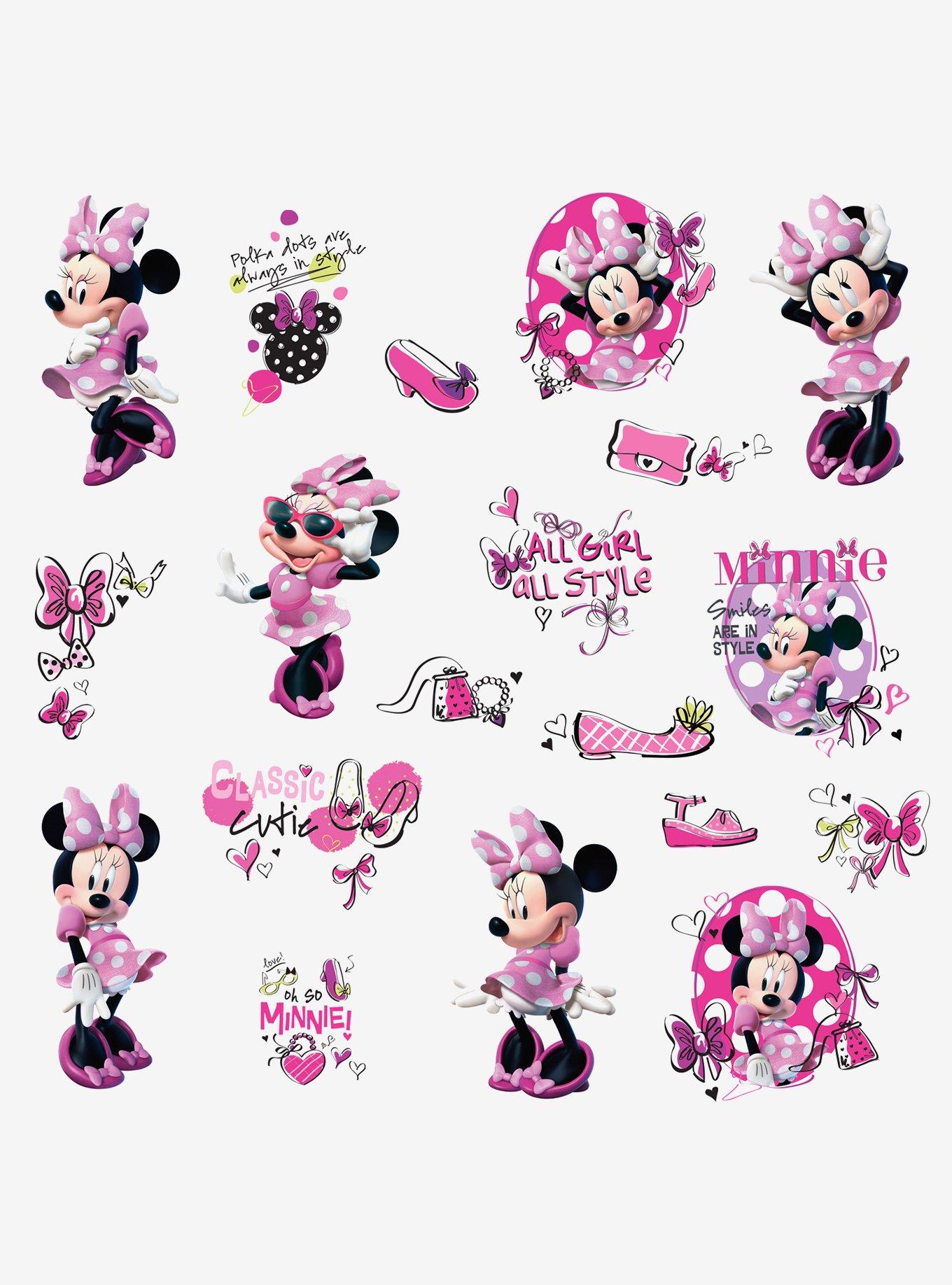 Minnie Fashionista Peel And Stick Wall Decals, , hi-res