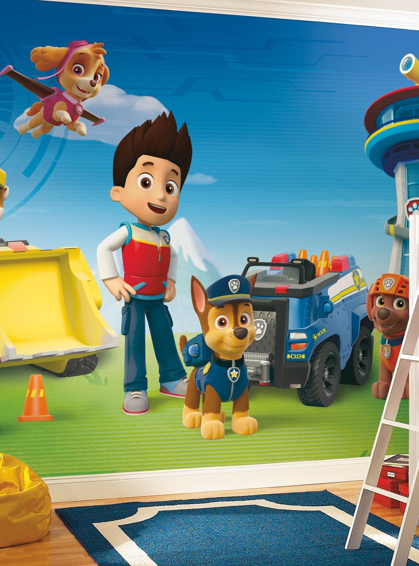 Paw Patrol Chair Rail Prepasted Mural, , hi-res
