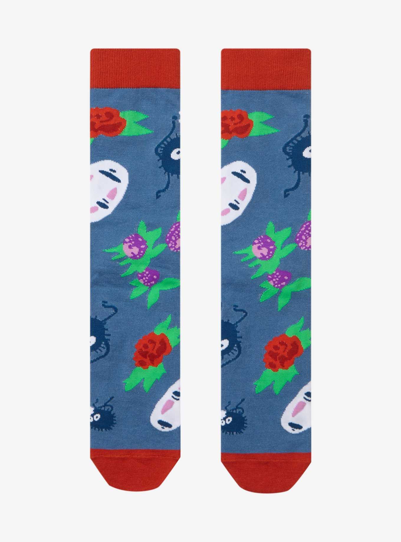Studio Ghibli Spirited Away No-Face & Soot Sprites Allover Print Crew Socks - BoxLunch Exclusive, , hi-res