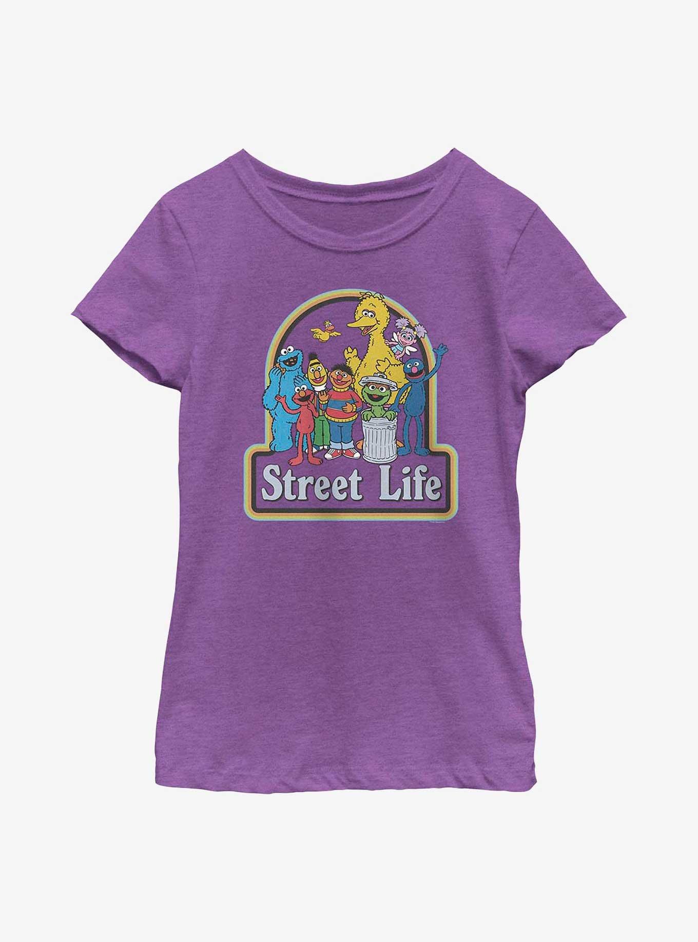 Sesame Street Friends For Life Youth Girls T-Shirt, PURPLE BERRY, hi-res