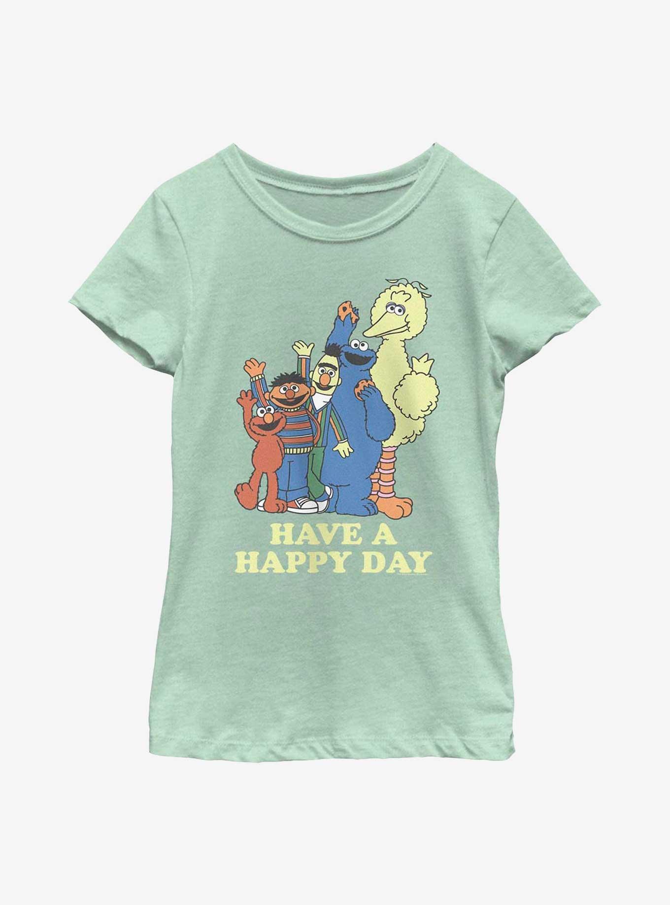 Sesame Street Have A Happy Day Youth Girls T-Shirt, , hi-res