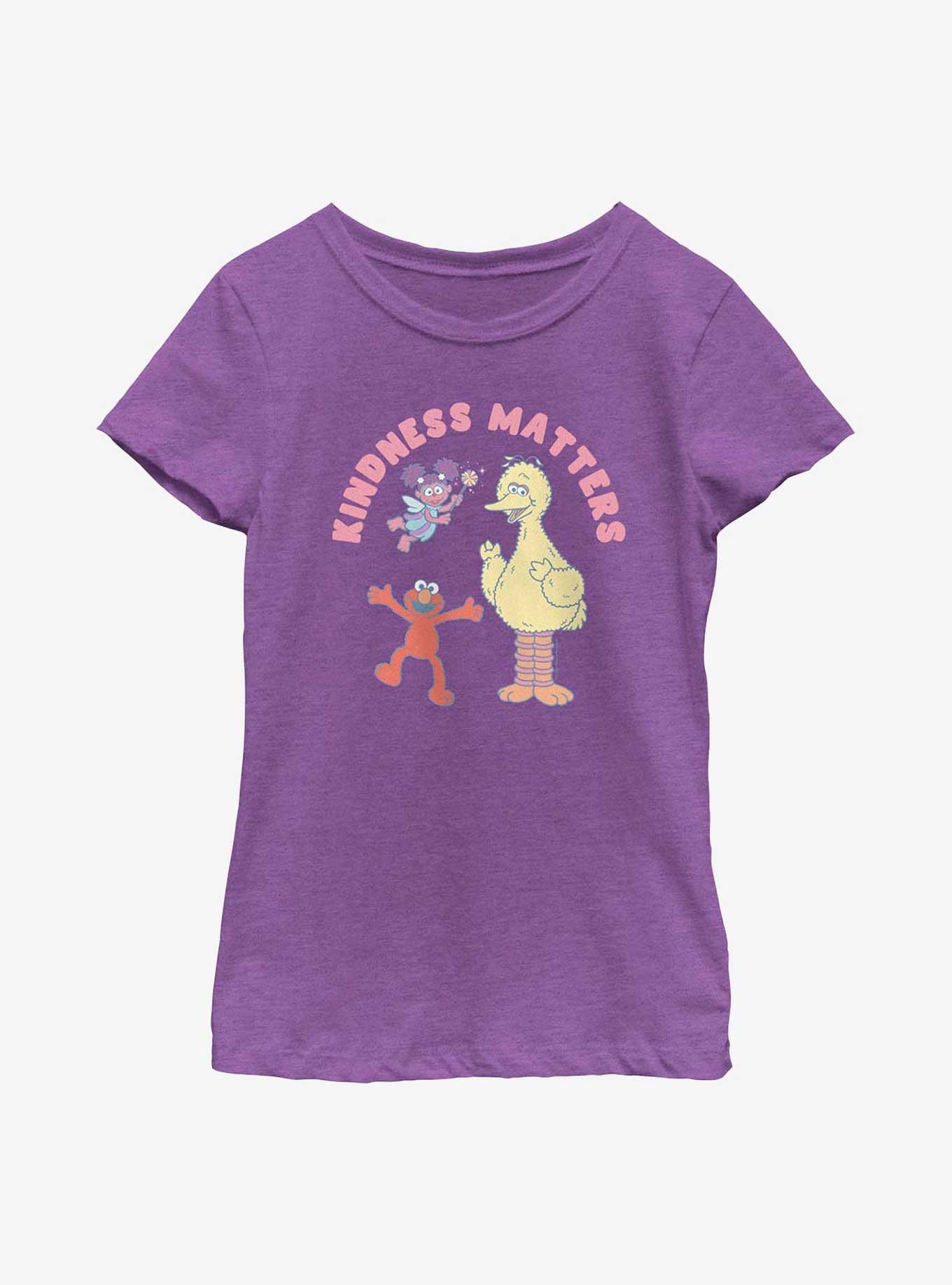 Sesame Street Kindness Matters Youth Girls T-Shirt, PURPLE BERRY, hi-res