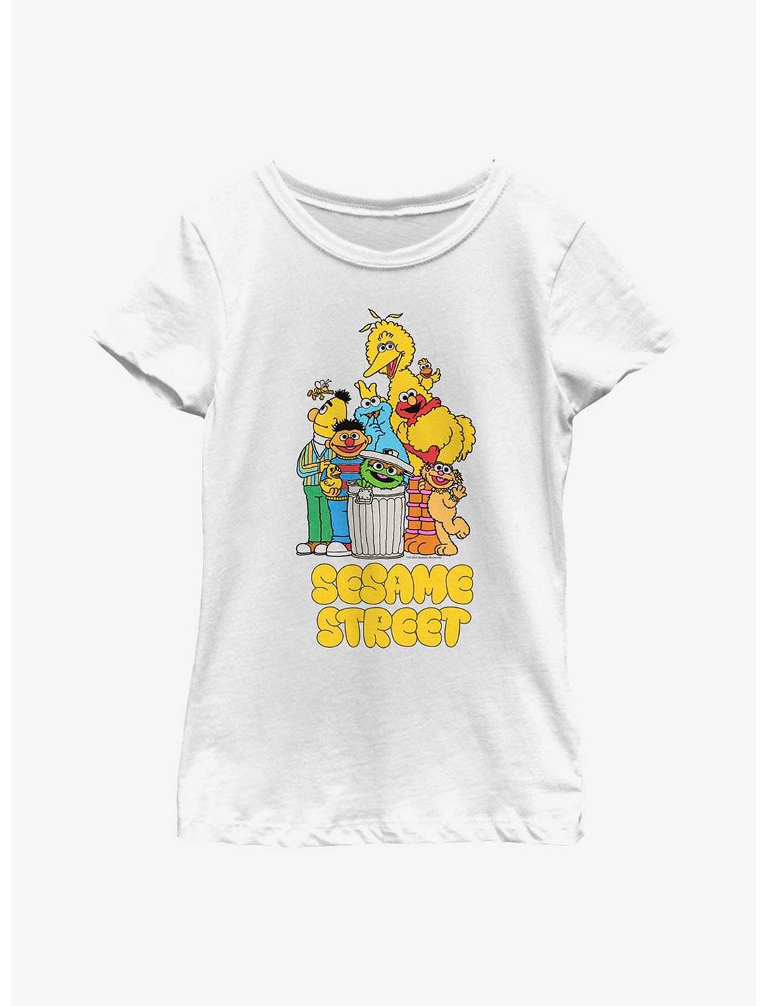 Sesame Street Sesame And Friends Youth Girls T-Shirt, WHITE, hi-res