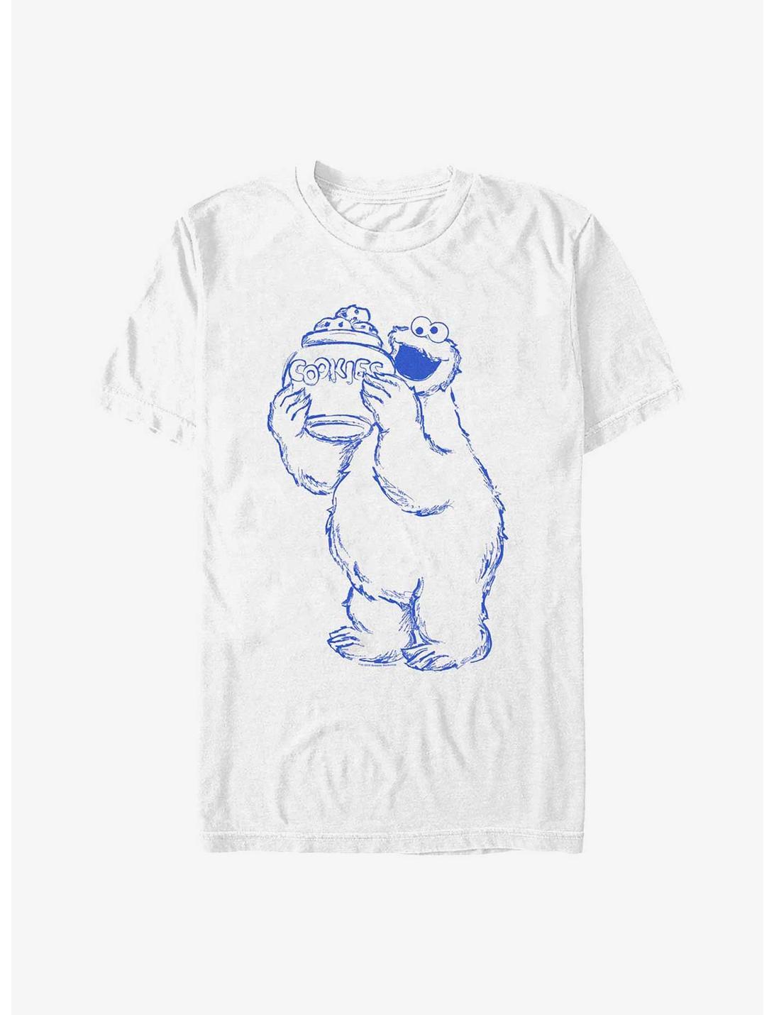 Sesame Street Cookie Monster Cookie Jar T-Shirt, WHITE, hi-res