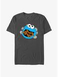 Sesame Street Cookie Monster Eat Cookies T-Shirt, CHARCOAL, hi-res