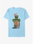 Sesame Street Oscar the Grouch Merry Christmas Now Scram T-Shirt, LT BLUE, hi-res