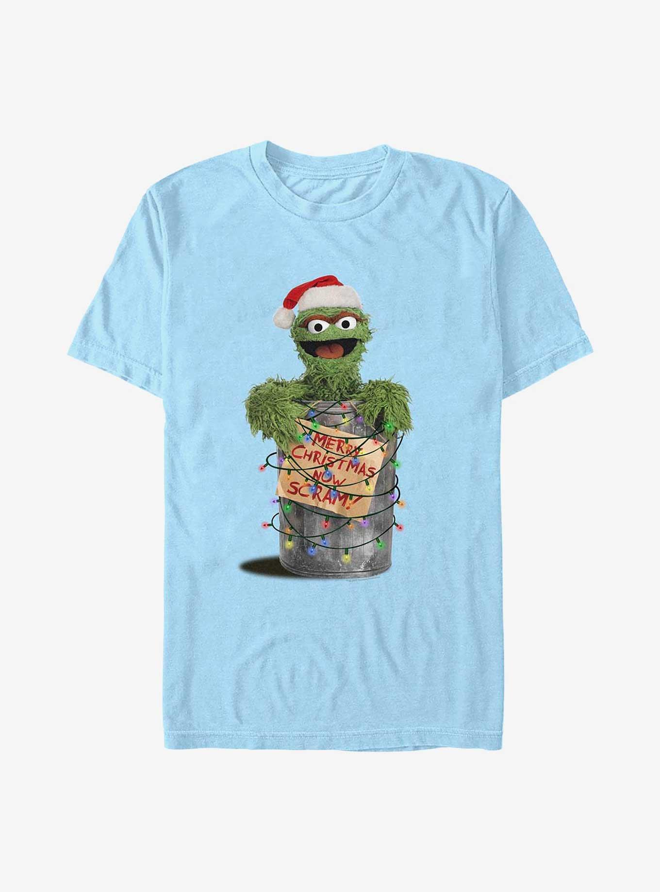 Sesame Street Oscar the Grouch Merry Christmas Now Scram T-Shirt, , hi-res