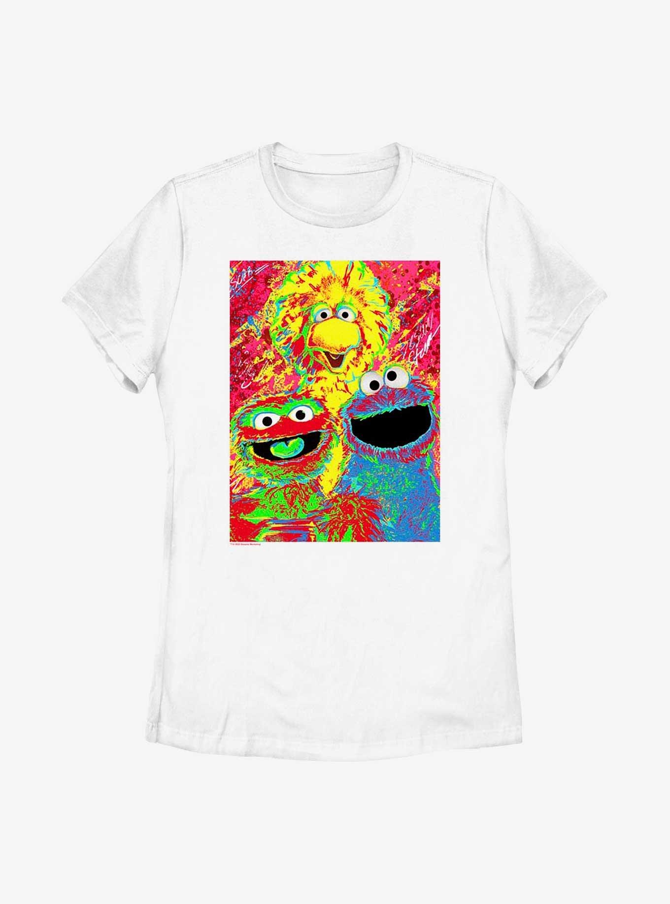 Sesame Street Big Bird, Oscar, and Cookie Monster Poster Womens T-Shirt, , hi-res
