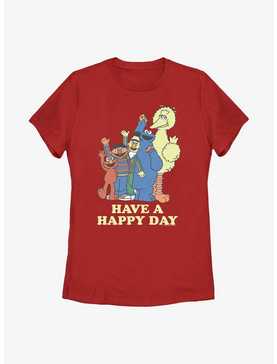 Sesame Street Have A Happy Day Womens T-Shirt, , hi-res