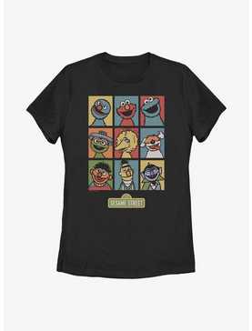 Sesame Street Puppets Grid Womens T-Shirt, , hi-res