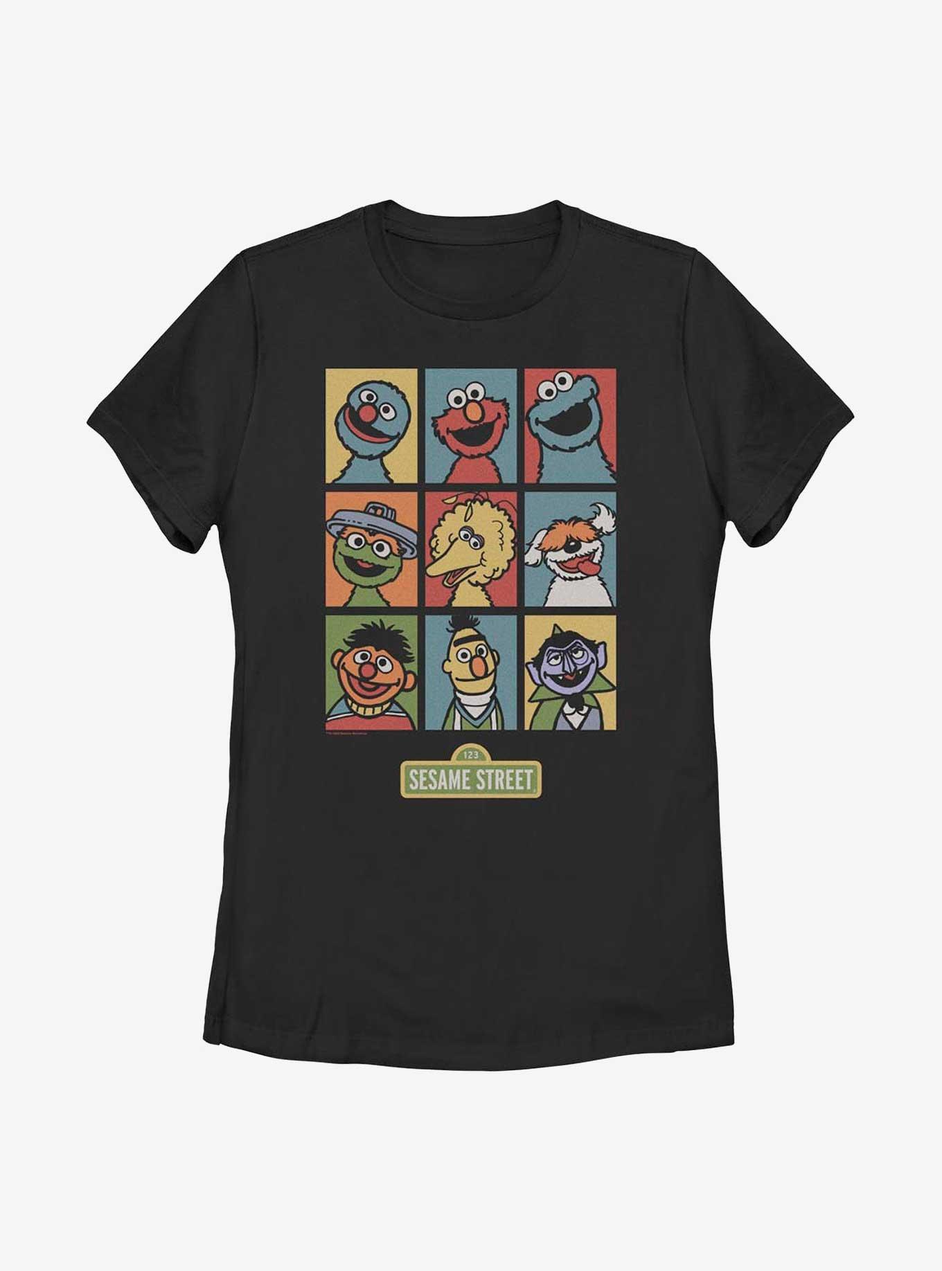 Sesame Street Puppets Grid Womens T-Shirt, , hi-res