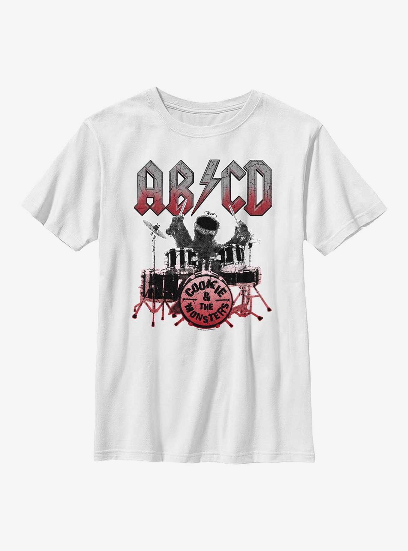 Sesame Street Cookie Monster Rock Drummer Youth T-Shirt, , hi-res