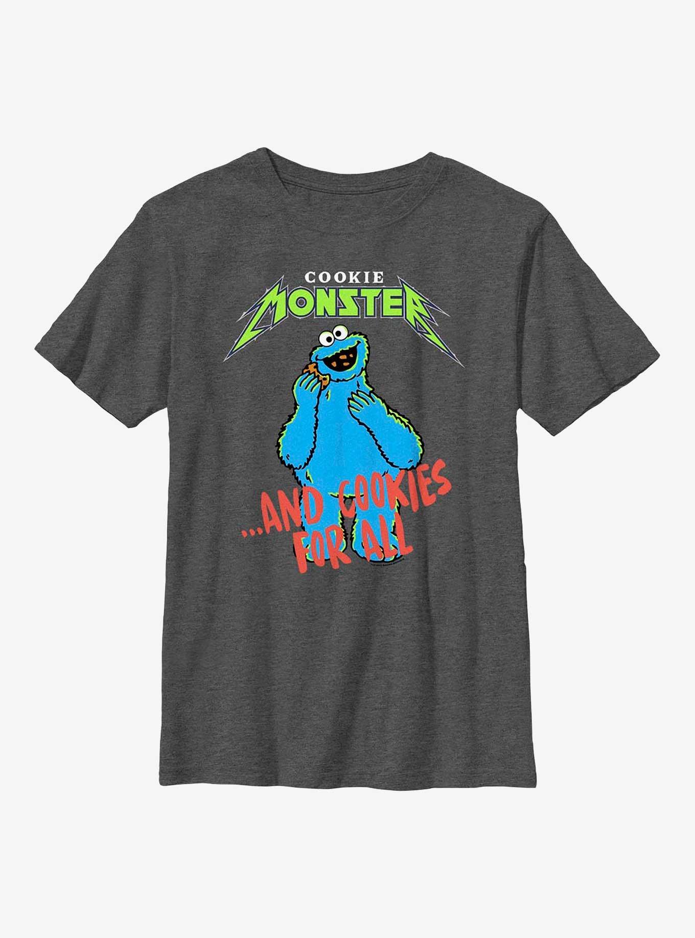 Sesame Street Cookie Monster and Cookies For All Youth T-Shirt, , hi-res