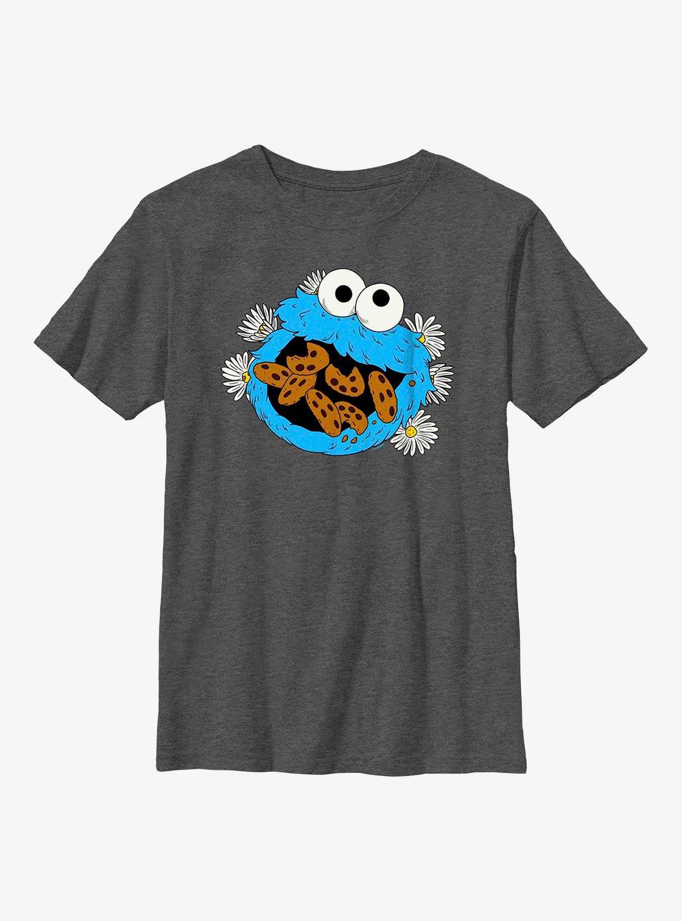 Sesame Street Cookie Monster Eat Cookies Youth T-Shirt, , hi-res