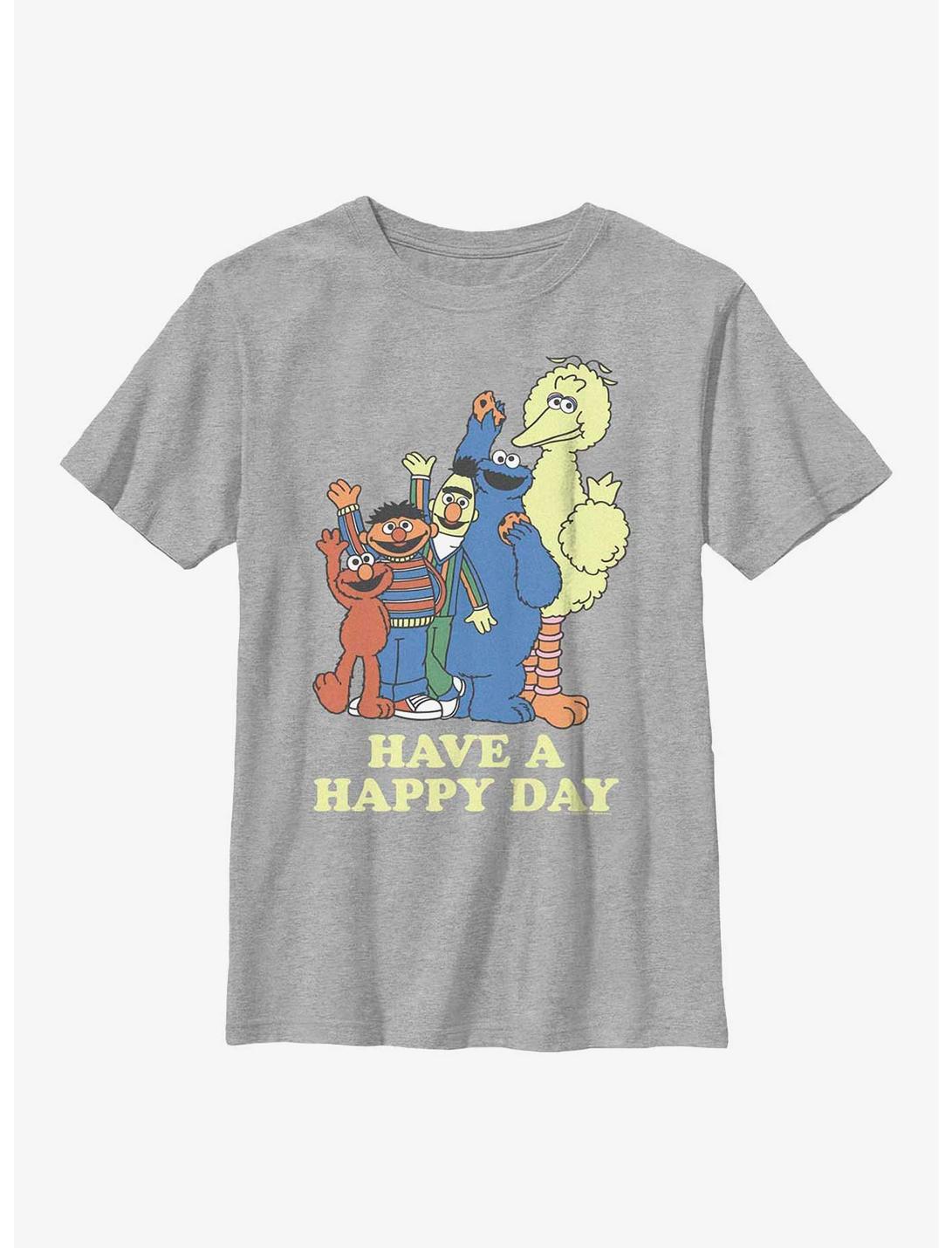 Sesame Street Have A Happy Day Youth T-Shirt, ATH HTR, hi-res