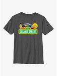 Sesame Street Logo Youth T-Shirt, CHAR HTR, hi-res