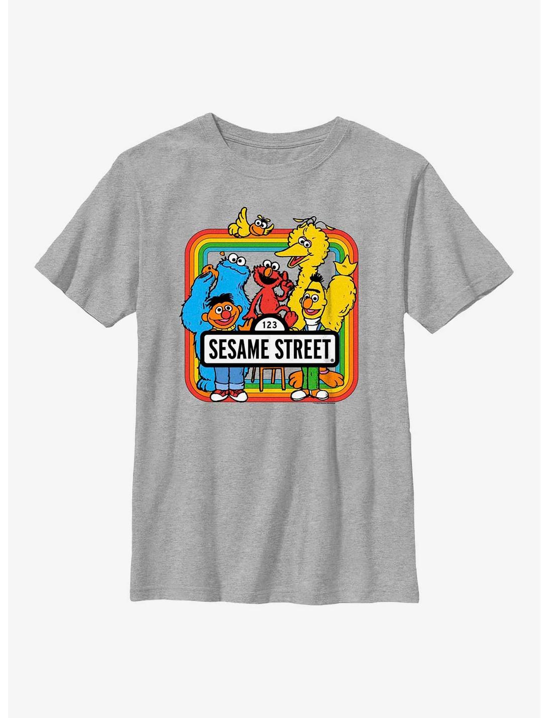 Sesame Street Rainbow Box Youth T-Shirt, ATH HTR, hi-res