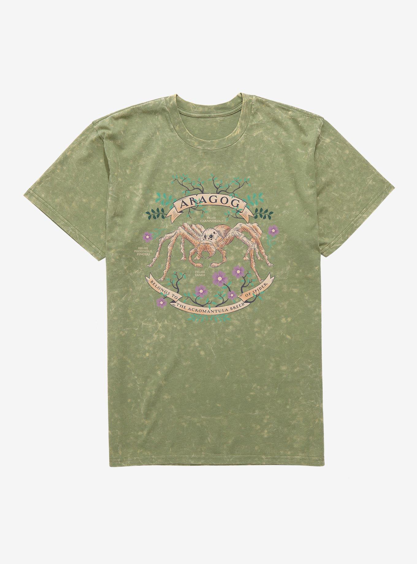Harry Potter Aragog Spider Flowers Mineral Wash T-Shirt